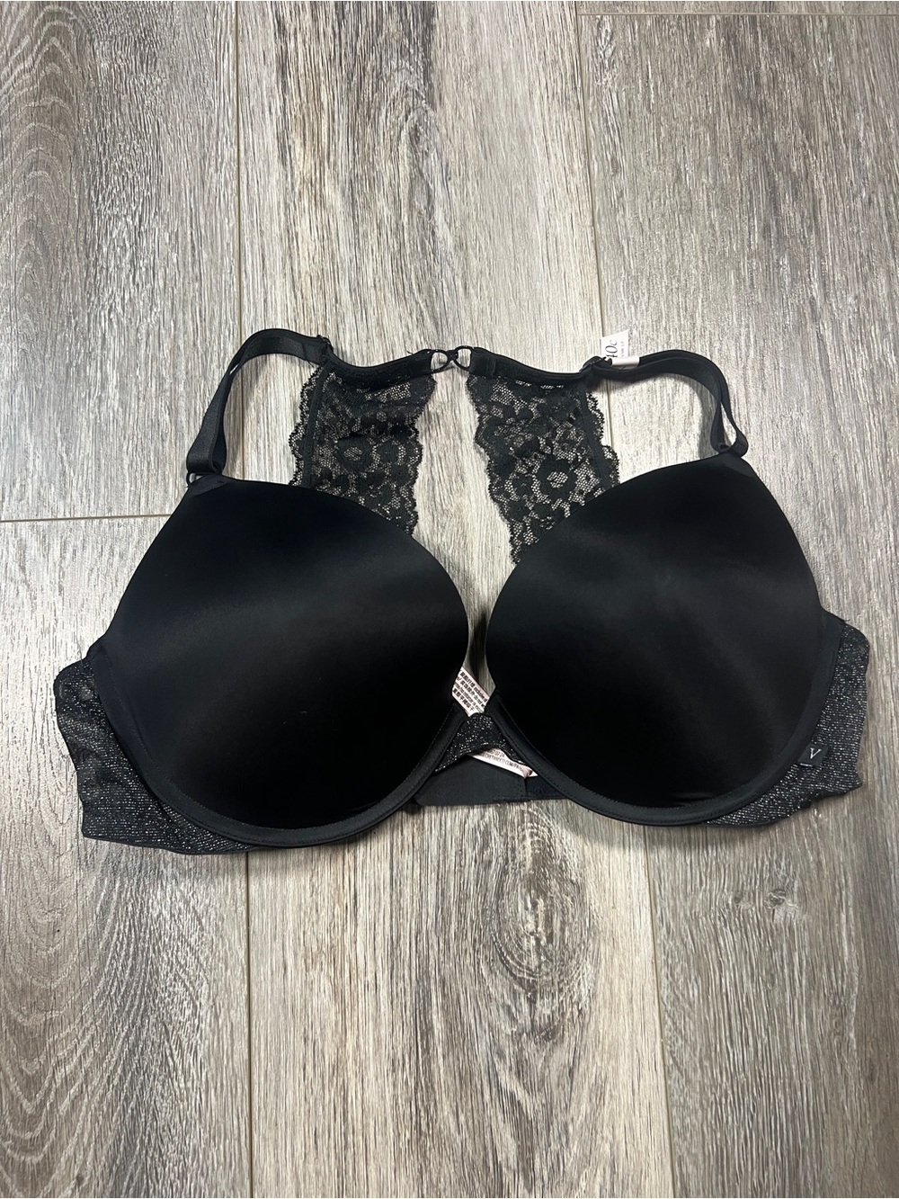 Victoria's Secret Black Bombshell Racerback Lightly-Lined Push-Up Bra 40C